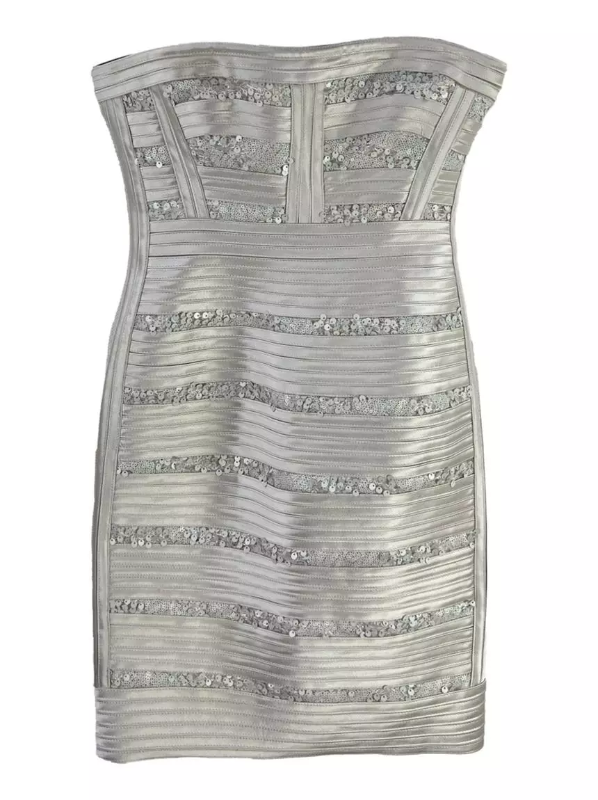 Vestido BCBG Max Azria Rebecca Paet Bege Original CGJ1755