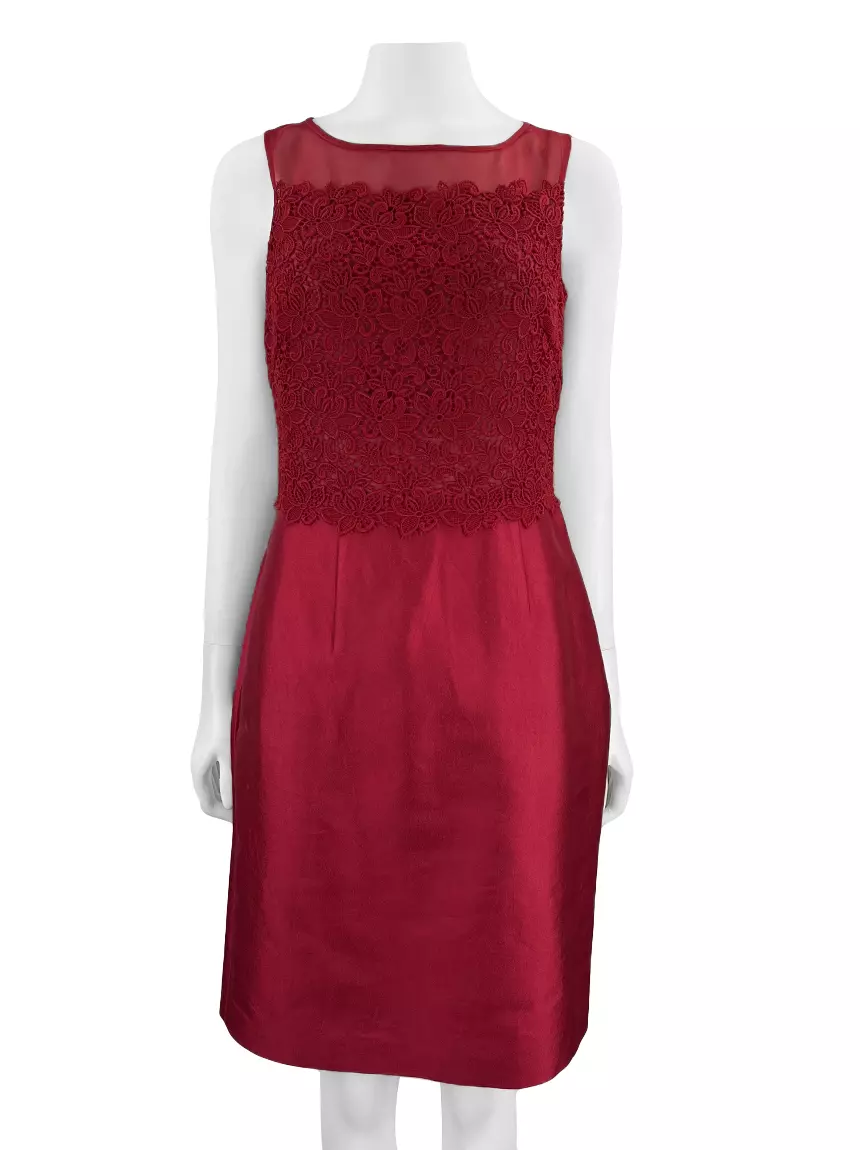 Vestido seda hot sale vermelho