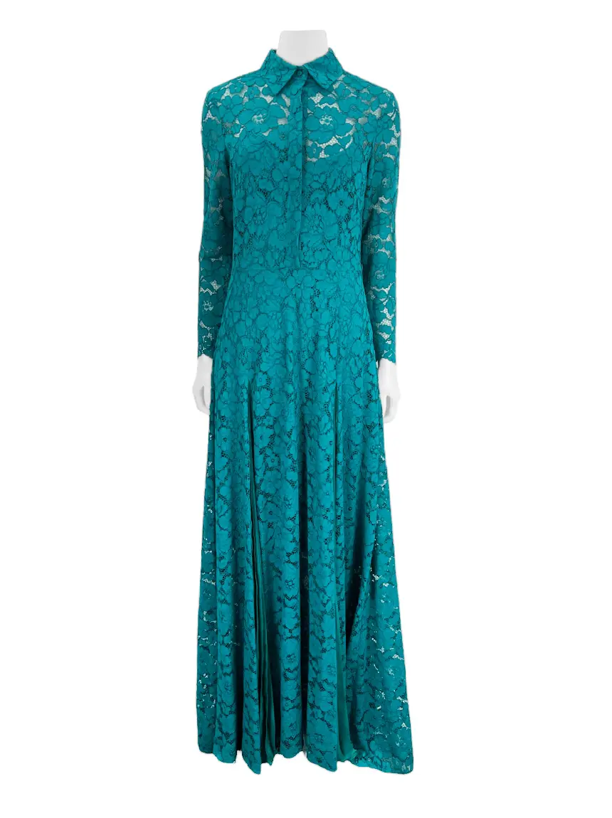 Vestido Carolina Herrera Renda Verde - SZ5738 Original | Etiqueta nica Vestido Carolina Herrera Renda Verde - SZ5738 Original | Etiqueta nica