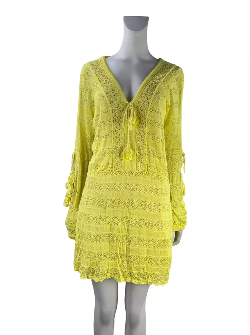 Vestido Cecilia Prado Crochê Amarelo - ABPQ4 Original