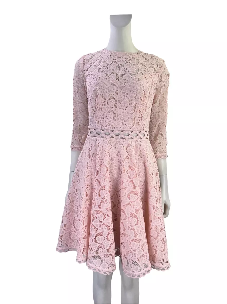 Vestido Claudie Pierlot Renda Rosa Original CFTZ4 Etiqueta nica