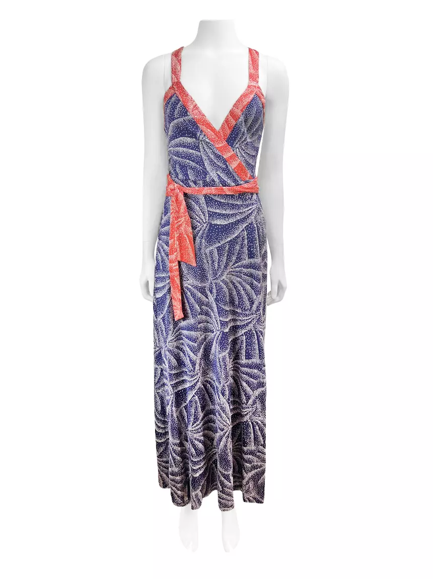 Vestido de Festa Diane Von Furstenberg Samson Seda Estampado Original -  AWU2604 | Etiqueta Única
