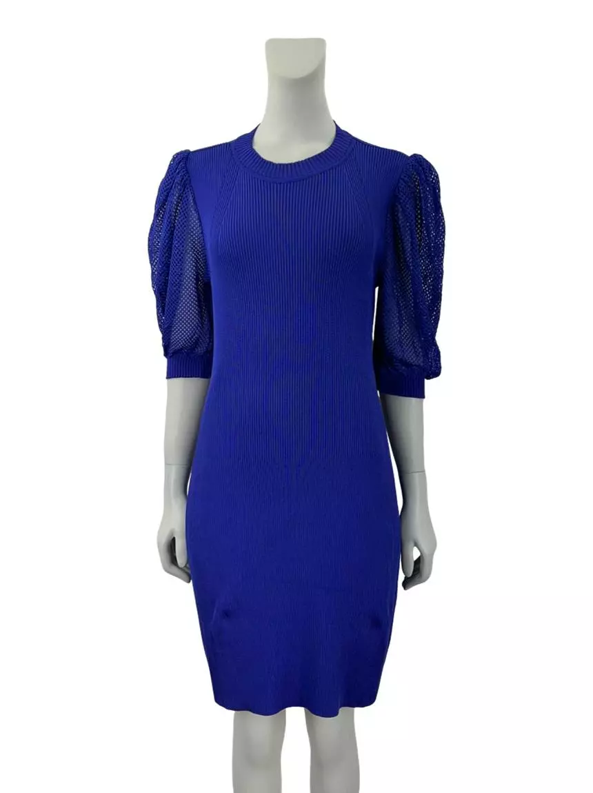 Vestido Galeria Tricot Knit Roxo RJN644 Original Etiqueta Única