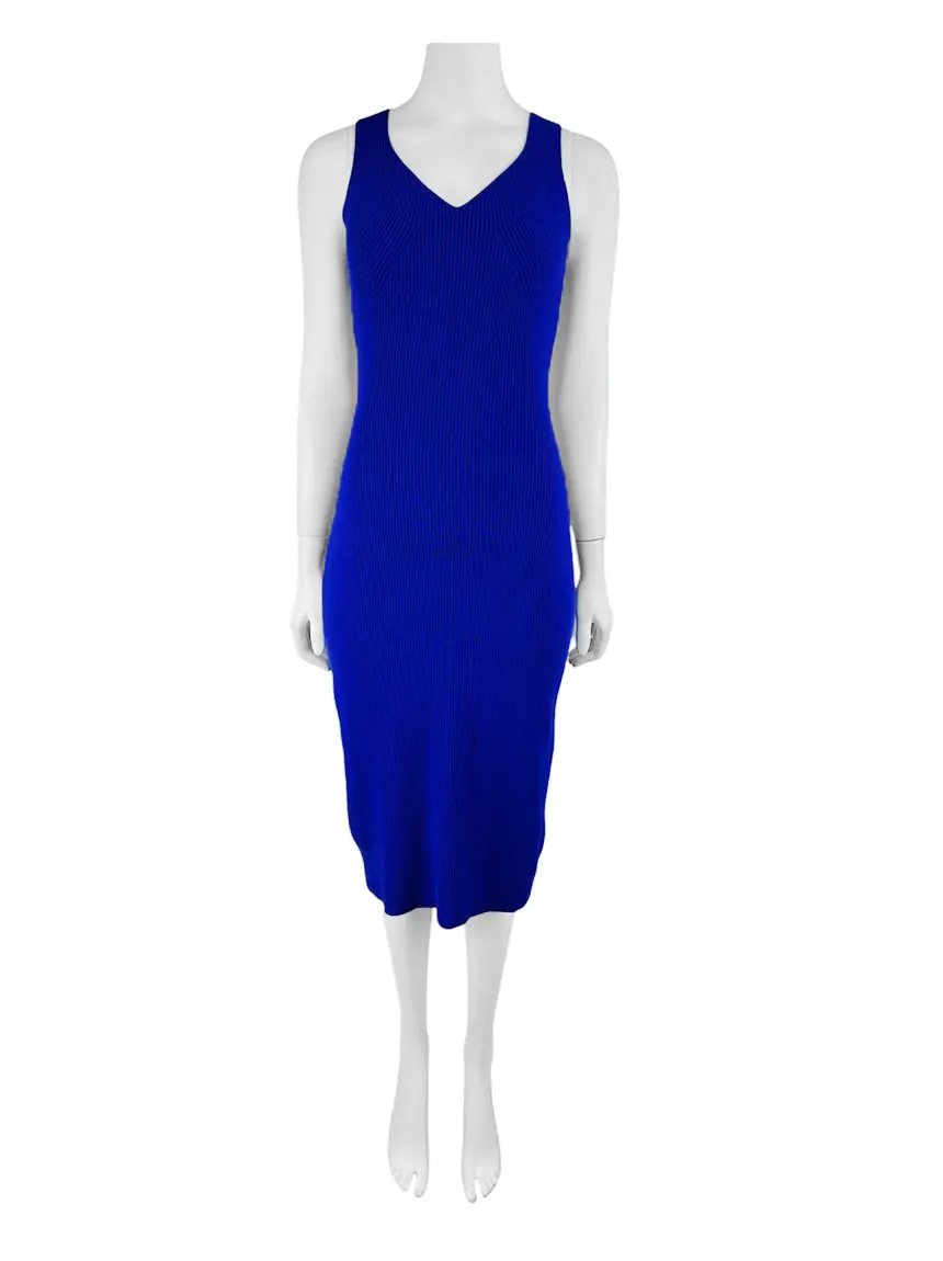 Vestido Galeria Tricot Tricot Azul RJN1073 Original Etiqueta Única