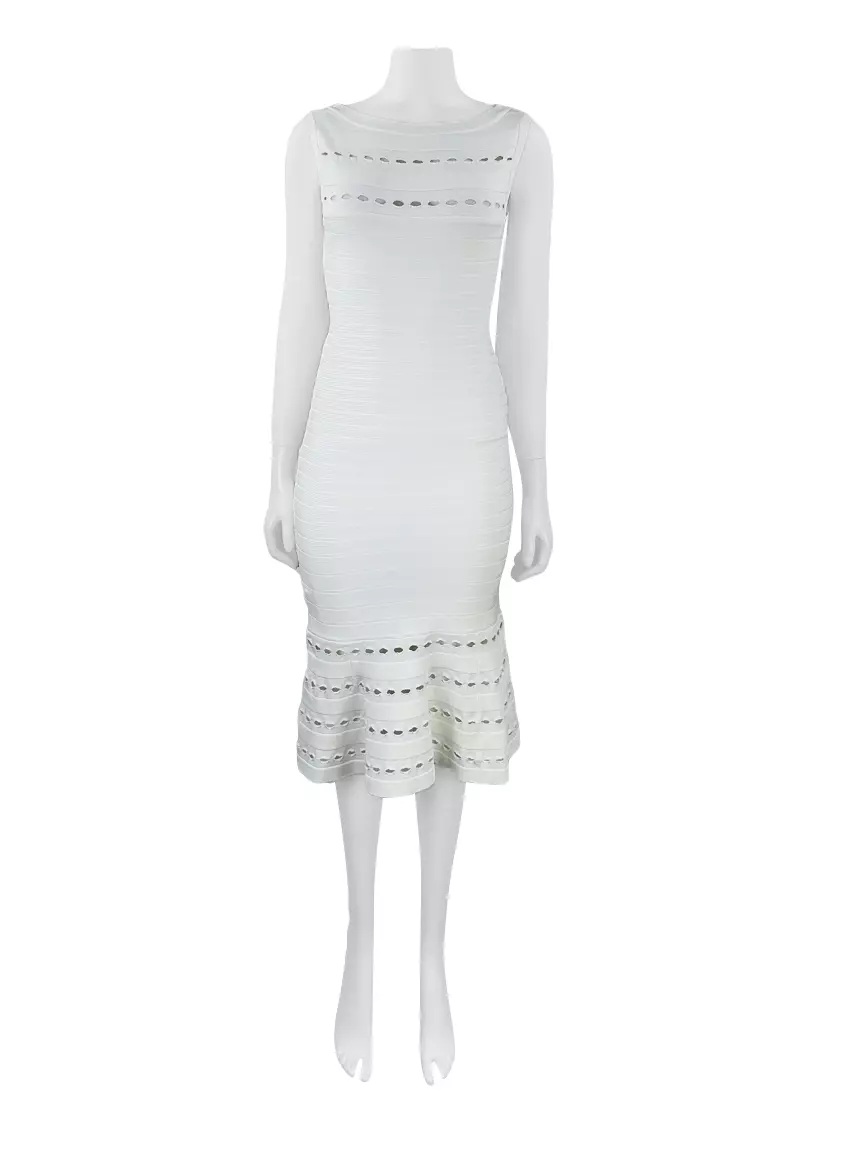 Vestido Hervé Léger Bandage Branco Original - CDH381