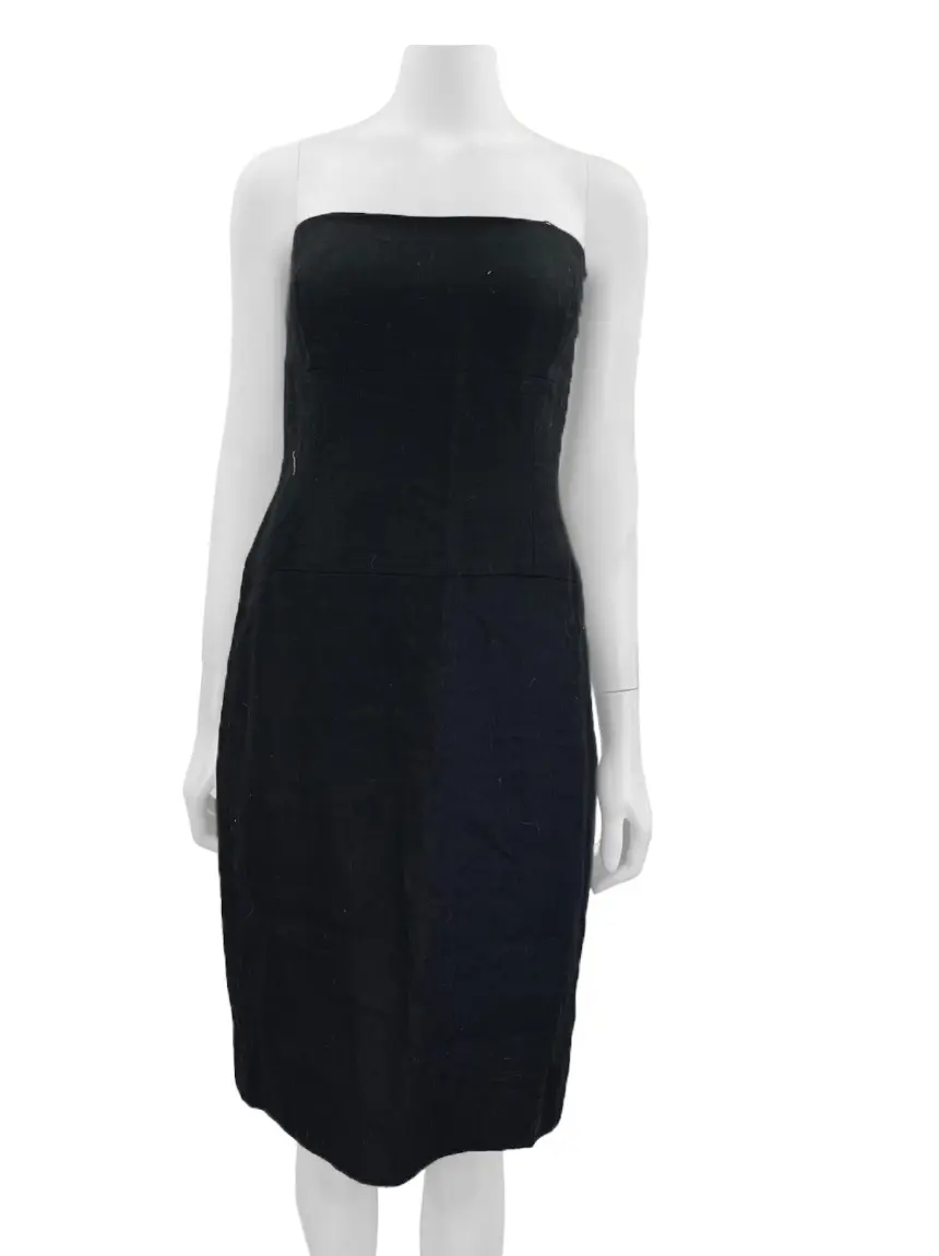 Vestido Oscar de la Renta Linho Preto - ABNP127 Original | Etiqueta nica