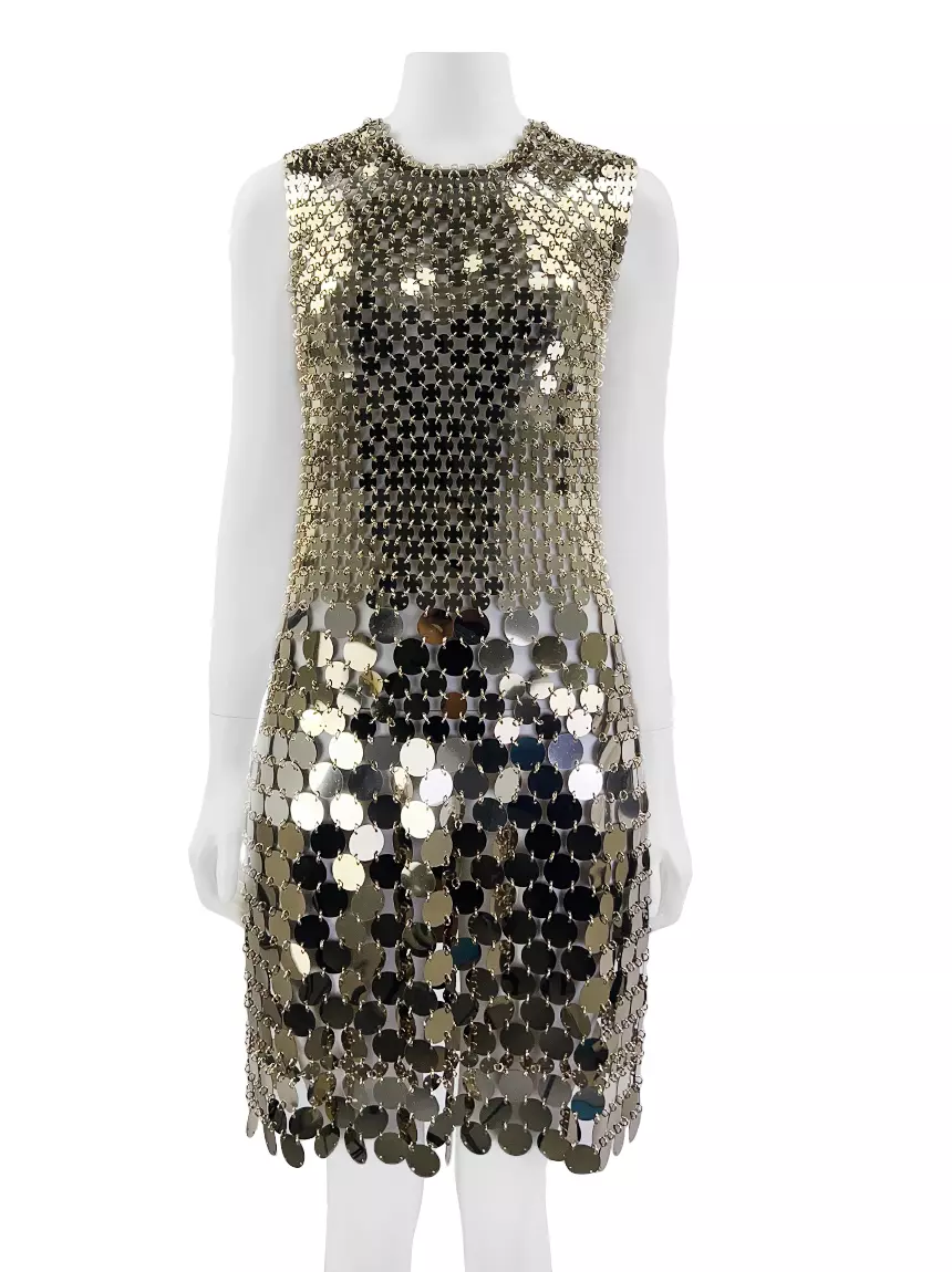 Vestido metal 2025 paco rabanne