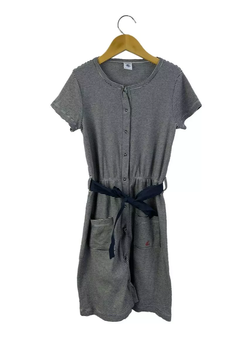 Vestido Petit Bateau Listras Cinza Original - AAFT181