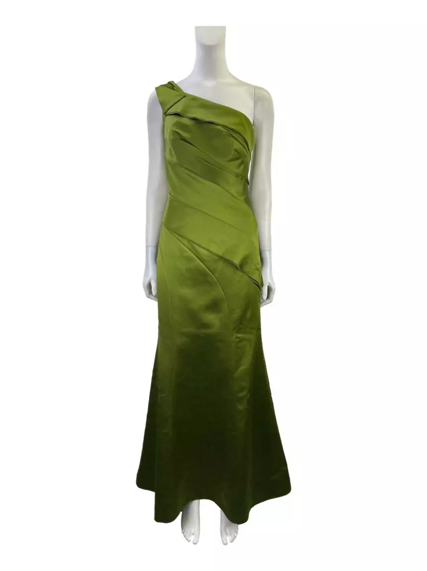 Vestido Vera Wang Acetinado Verde - DMJ16 Original