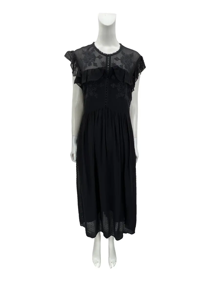 Vestido Zara Renda Preto HWP137 Original Etiqueta Única