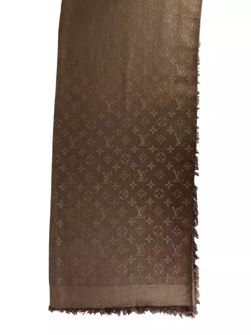 Xale Louis Vuitton Monogram Marrom Original - NDH8